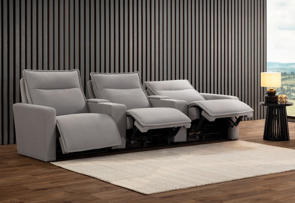 ALCINA FABRIC 3 Seater Theatre Suite
