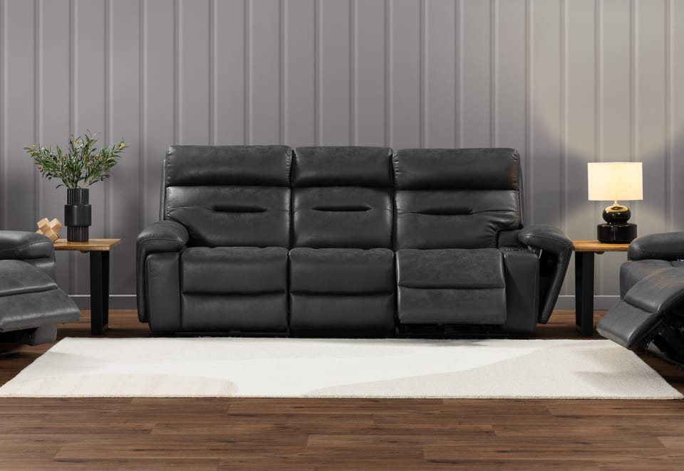 HOLLYWOOD 3 Seater w Electric Recliners MEDIA MTO