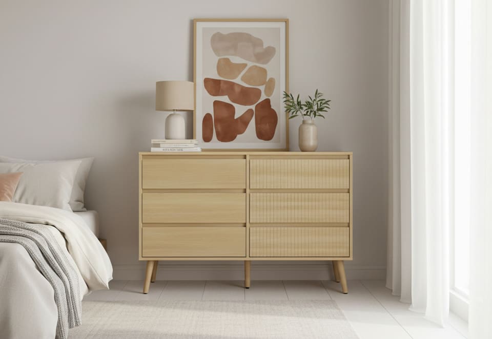 WRIGHT 6 Drawer Dresser (2CTNS)
