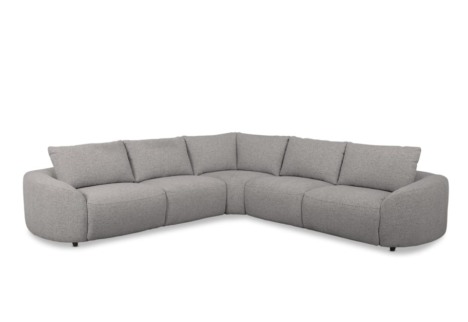 ARETHA FABRIC Corner Lounge with Electric Recliner
