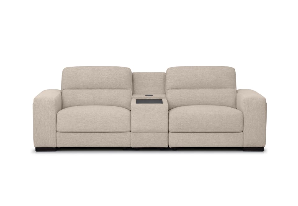 ELISEO FABRIC 2 Seater Sofa with Square Console