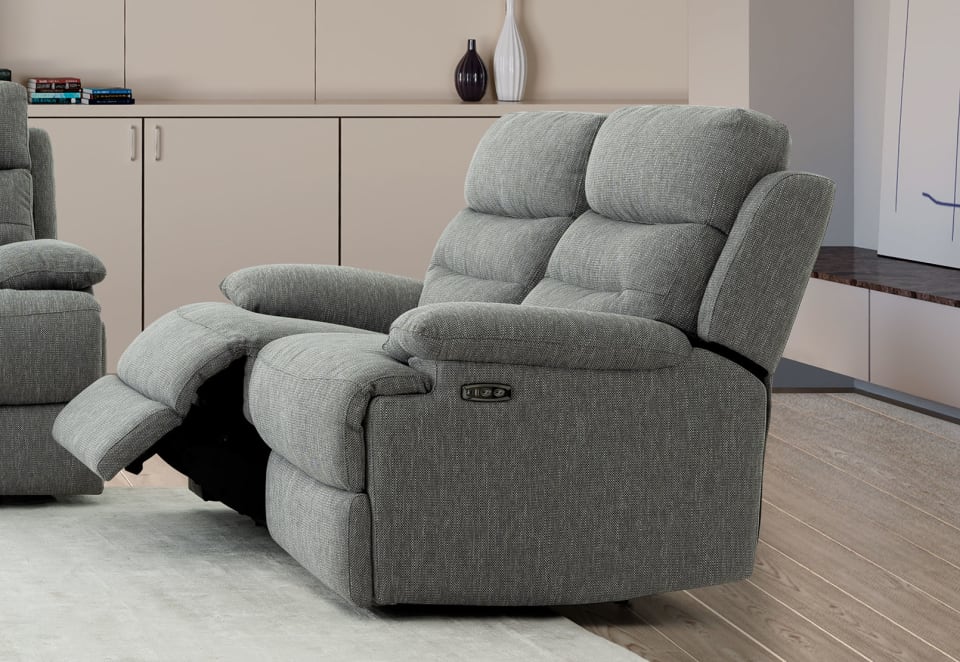 ANSELM FABRIC 2 Seater w Electric Recliners