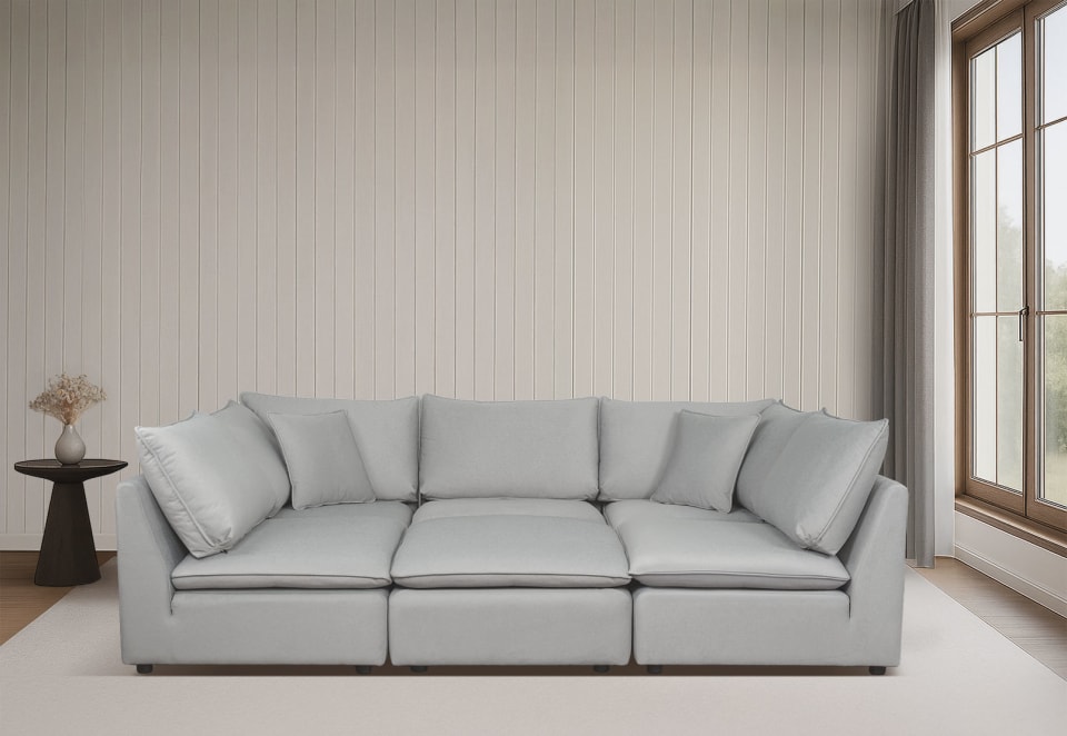 RONSTADT FABRIC Corner Lounge with Ottoman