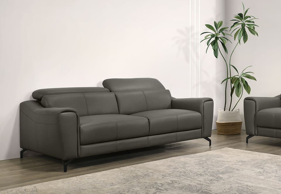 PELOSI LEATHER 3 Seater Sofa