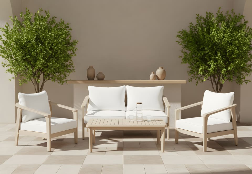 MANHASSET 4 Pce Outdoor Lounge Set