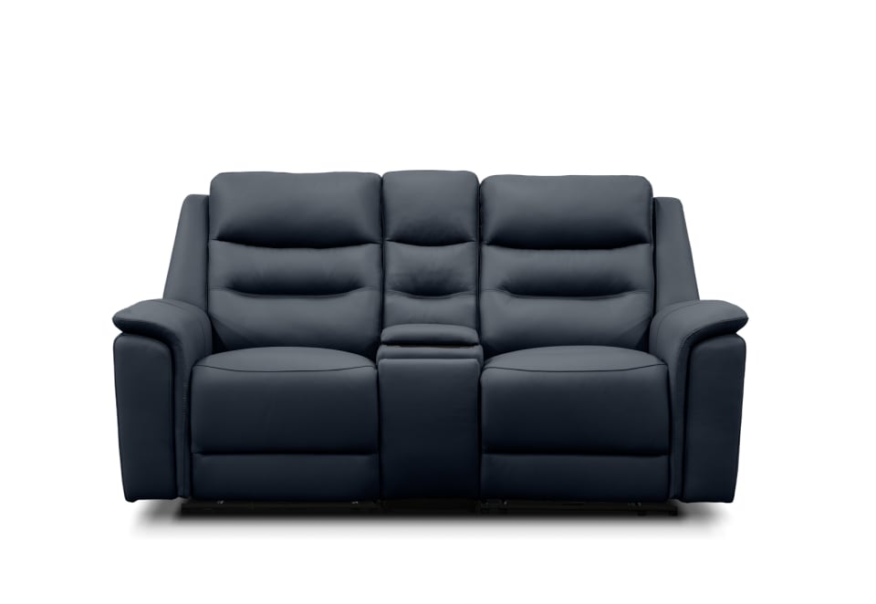 ATALANTA LEATHER 2 Seater with Inbuilt Electric Recliners and Console