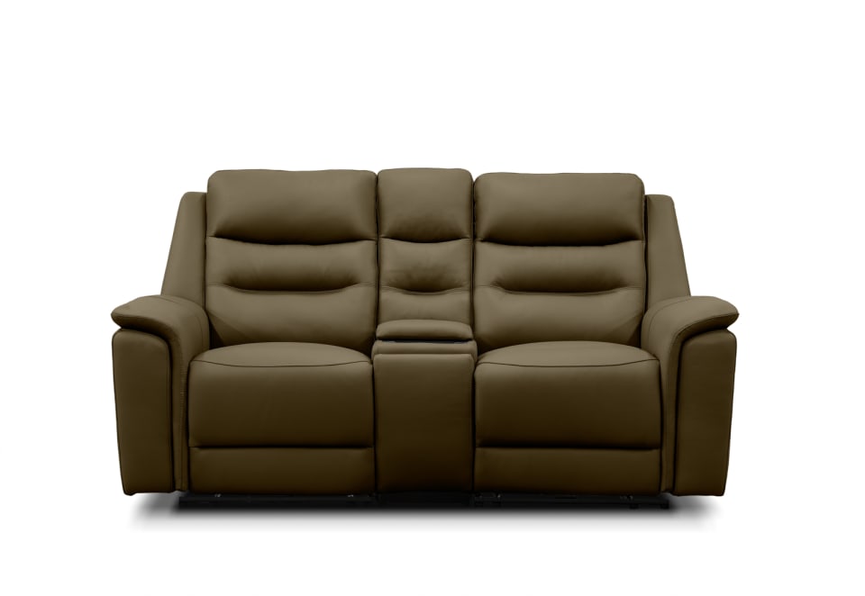 ATALANTA LEATHER 2 Seater with Inbuilt Electric Recliners and Console