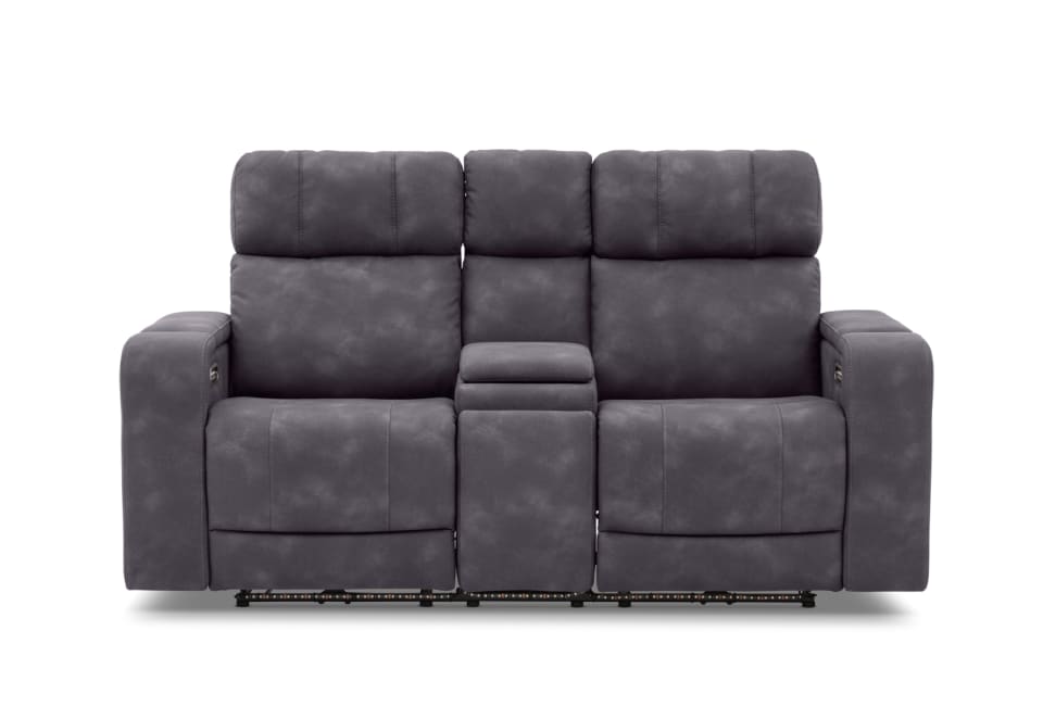 LAS VEGAS FABRIC Media 2 Seater Electric Recliner with Console