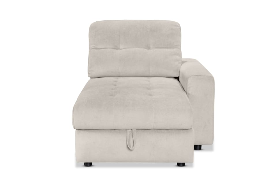 BEVERLY FABRIC Modular RHF Storage Chaise