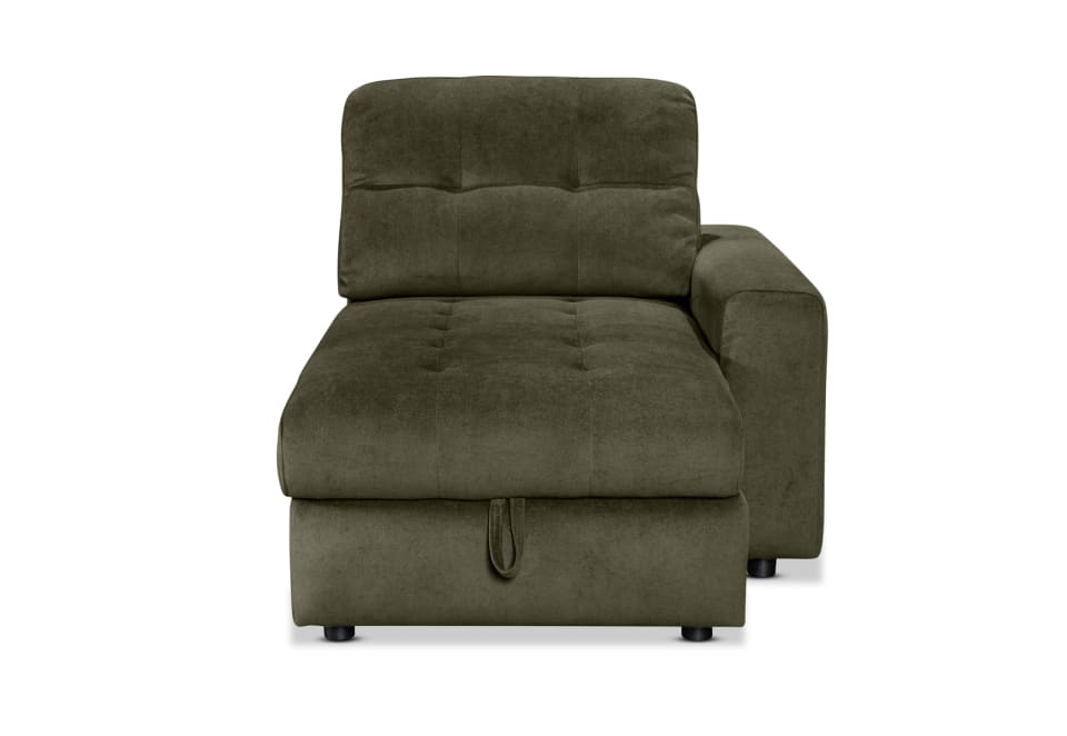 BEVERLY FABRIC Modular RHF Storage Chaise