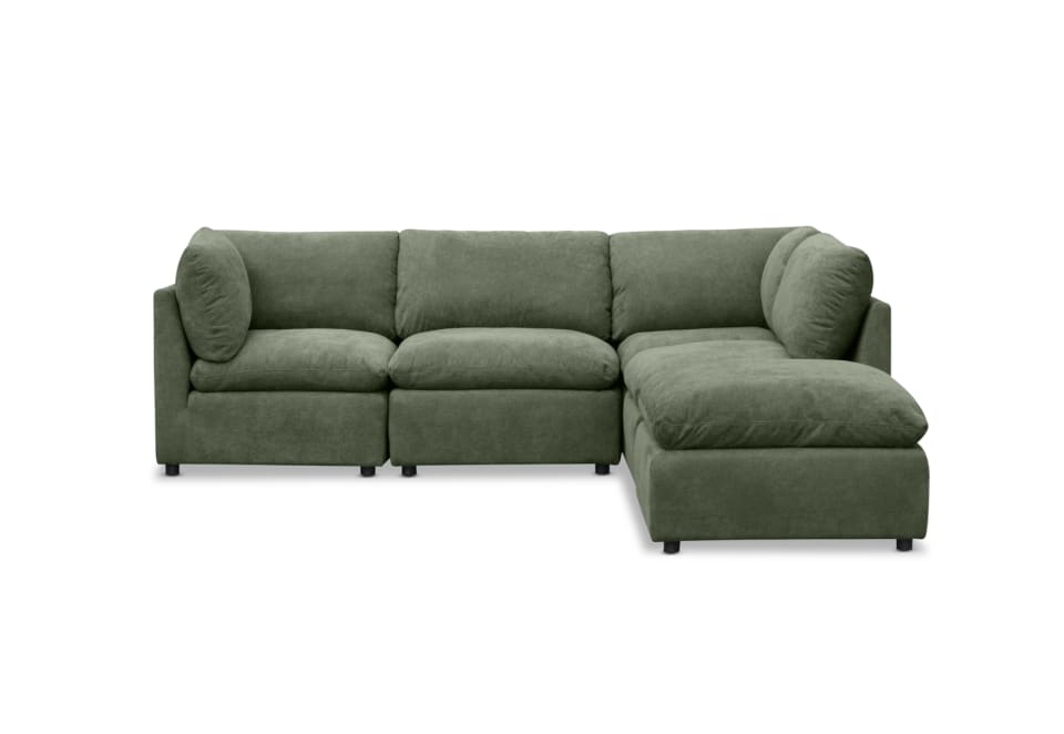 REVER FABRIC Corner Lounge with Ottoman