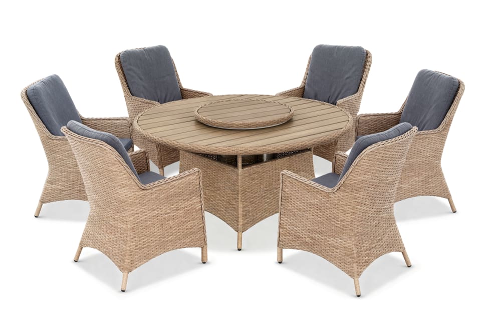 LUAU 7 Piece Outdoor Dining Suite