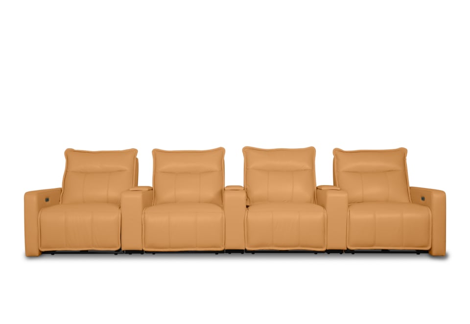 ALCINA LEATHER 4 Seater Theatre Suite