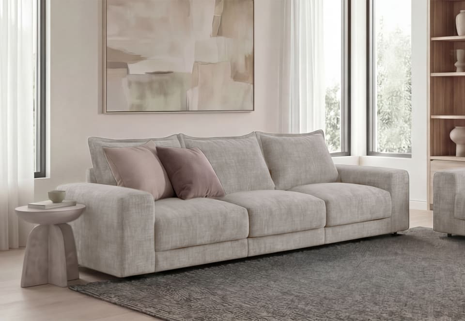 LINNELL FABRIC 4.5 Seater Sofa