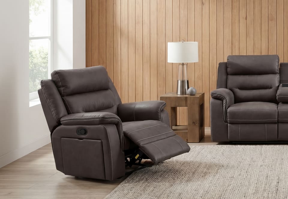 BANBURY FABRIC Single Manual Recliner