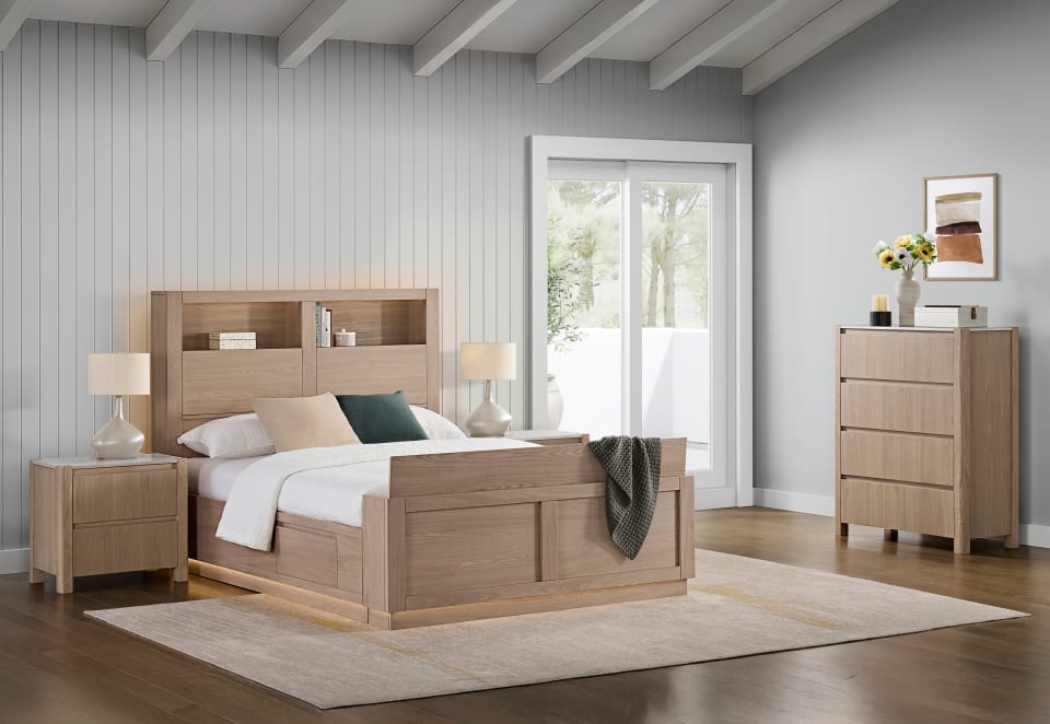 TIVOLI 4 Piece King Tall Chest Bedroom Suite