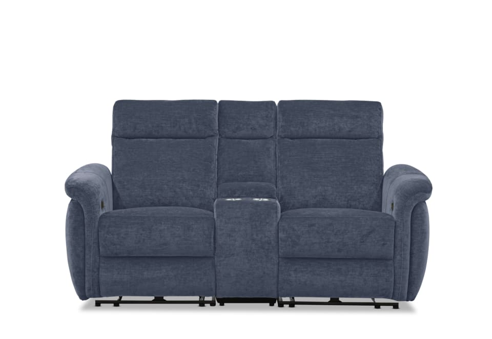 CASAMORE FABRIC 2 Seater Electric Recliners and Console