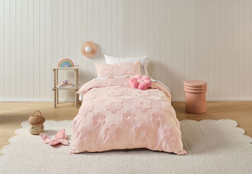 BLOOM VALE Single Bed Quilt Cover Set