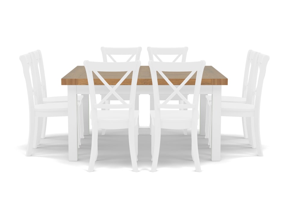 NORMANDY 9 Piece Square Dining Suite with Ines Dining Chairs