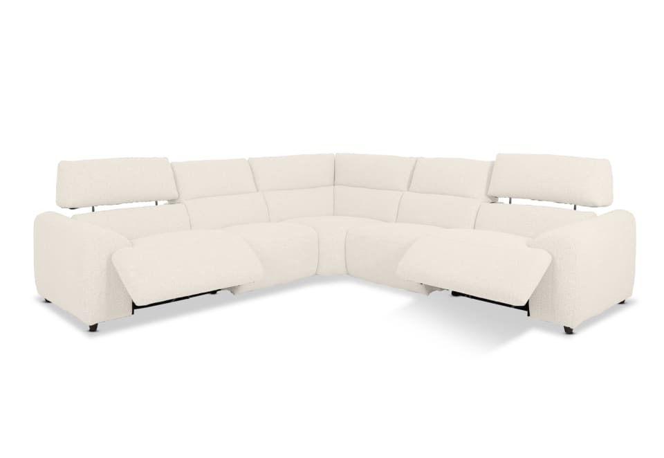 VESSALLI FABRIC 5S Corner Lounge with Electric Recliners