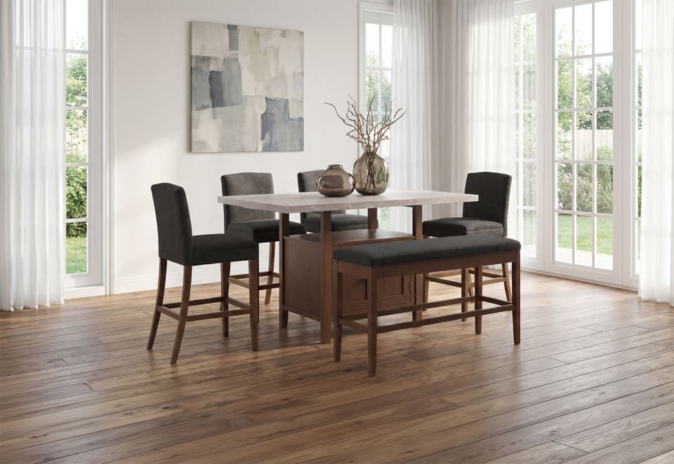 DIONE 6 Piece High Dining Setting