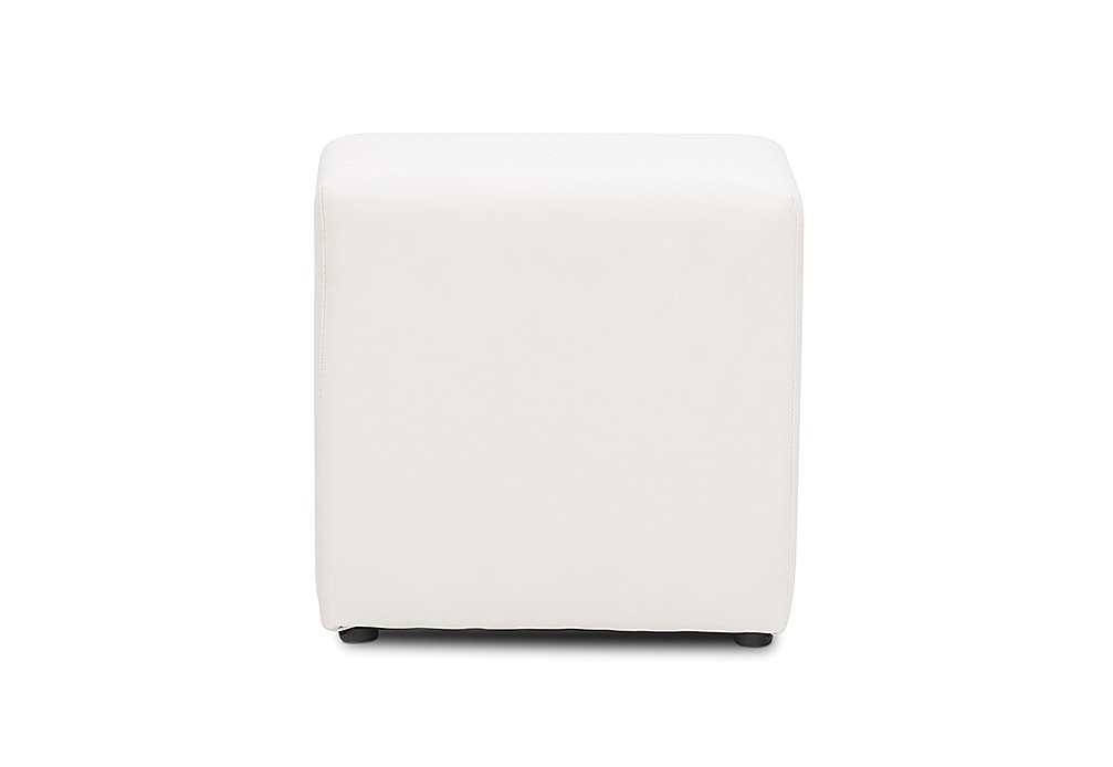 DOZE Leather-Look Ottoman – image 1 of 2