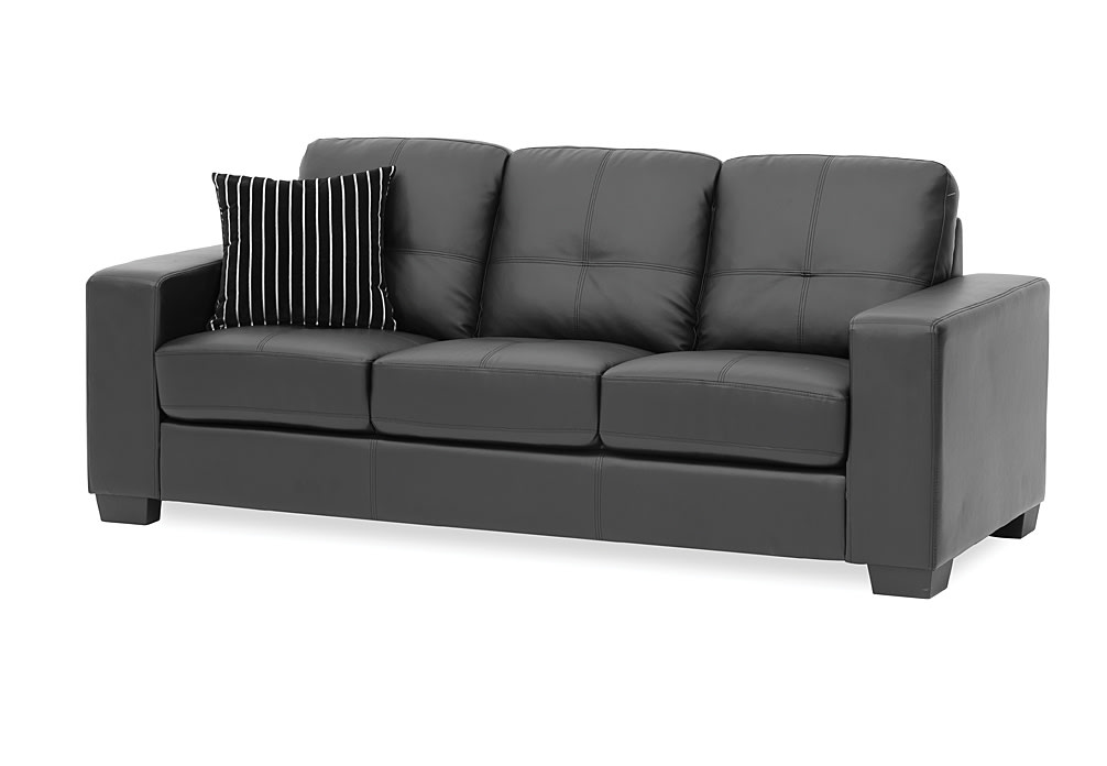 DIAMOND Leather-Look 3 Seater Sofa – image 4 of 6