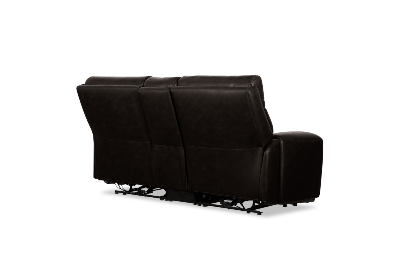 HOLLYWOOD 2 Seater w Electric Recliners Console MEDIA – image 23 of 36