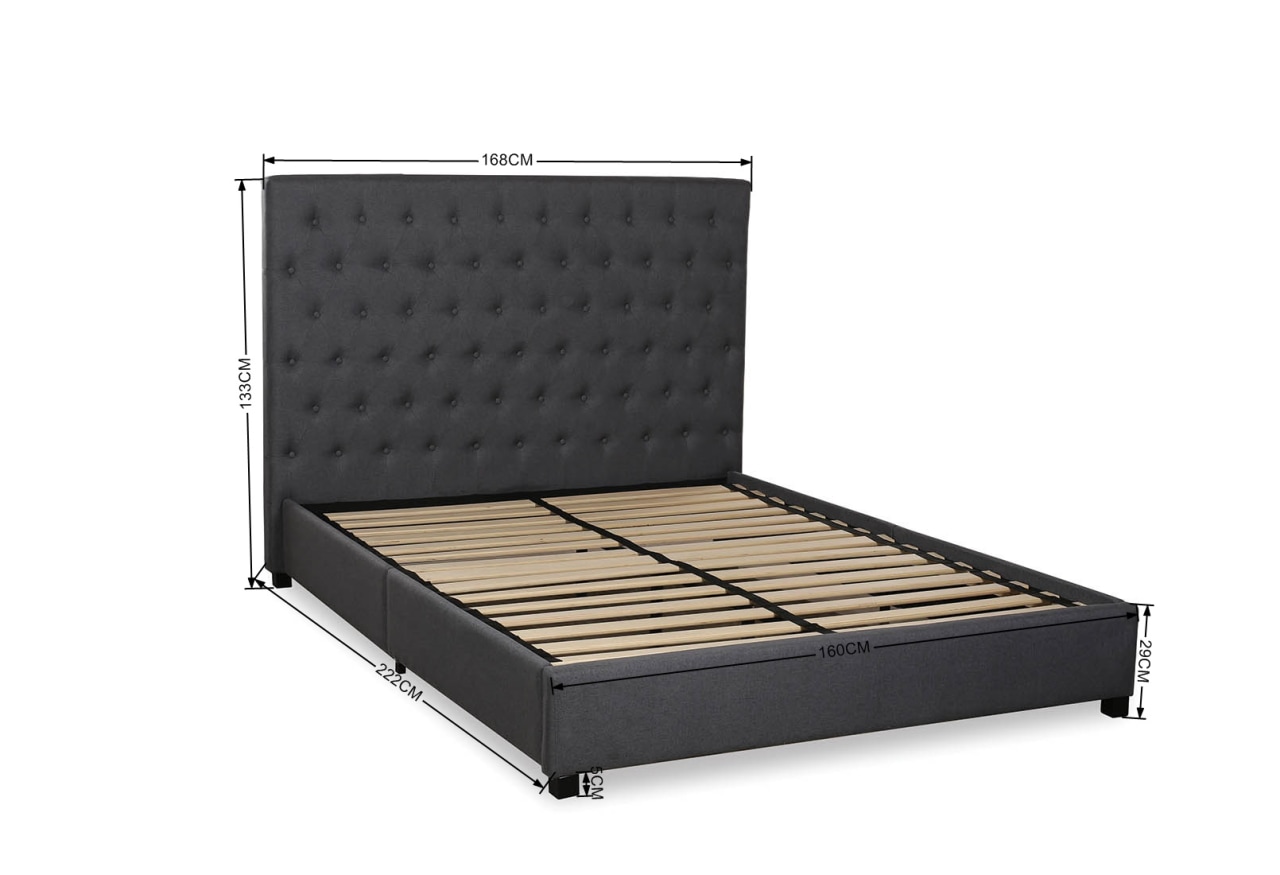 FABIAN Grey Queen Bed – image 12 of 13