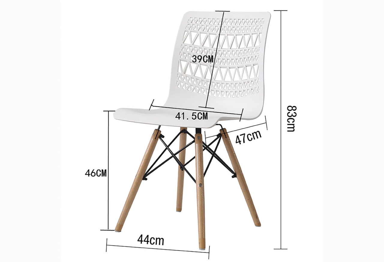 MILA White Dining Chair – image 6 of 6