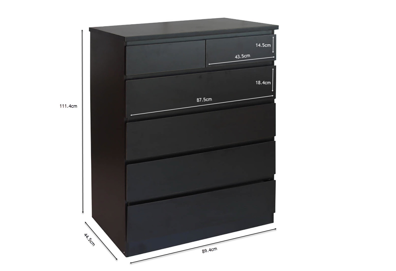 HOWARD 6 Drawer Wide Tall Chest – image 8 of 9