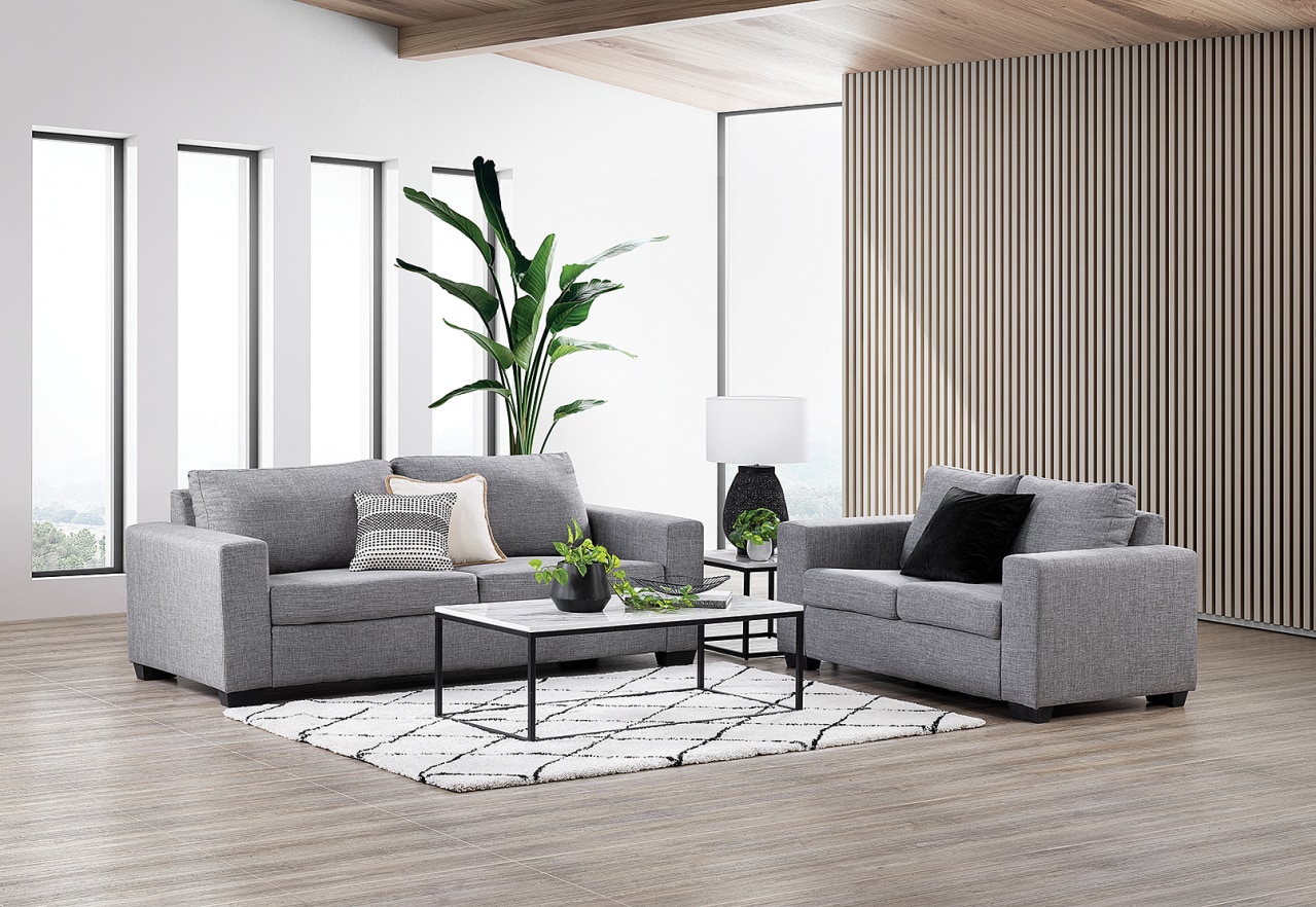BONZA Fabric Sofa Pair – image 2 of 2