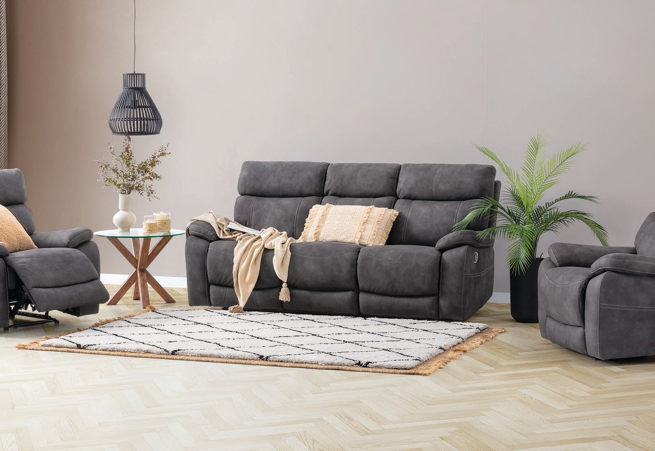 ALFRED Fabric 3 Piece Recliner Suite – image 1 of 4