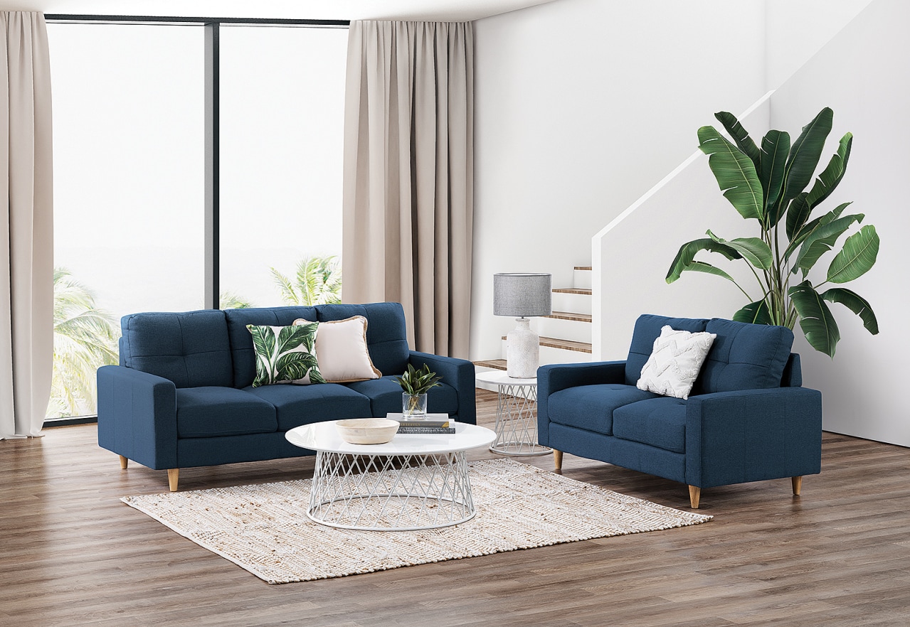 KELLER Fabric Sofa Pair – image 1 of 1