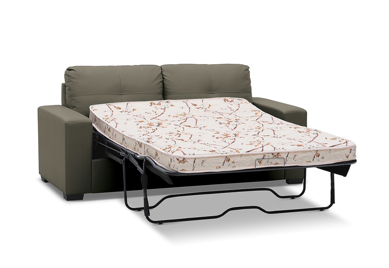 DIAMOND Leather-Look 2.5 Seater Sofa Bed – image 3 of 4