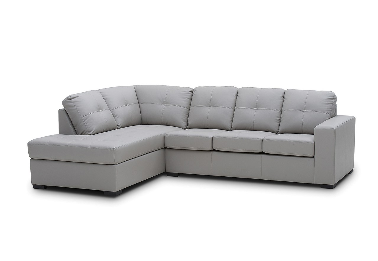 DIAMOND Leather-Look Left-Hand Facing Corner Chaise with Sofa Bed – image 5 of 7