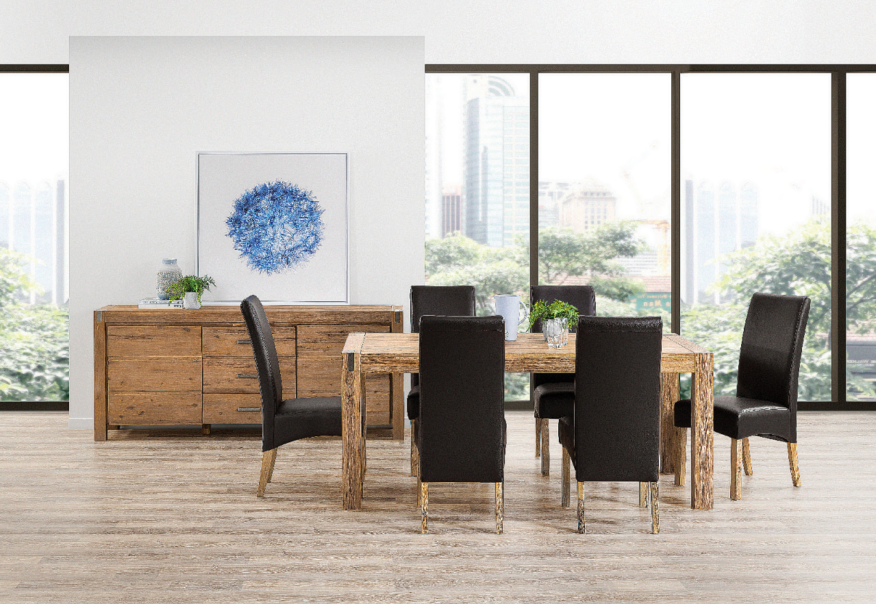 SILVERWOOD MK2 7 Pce Dining Suite 4 Ctn – image 5 of 5