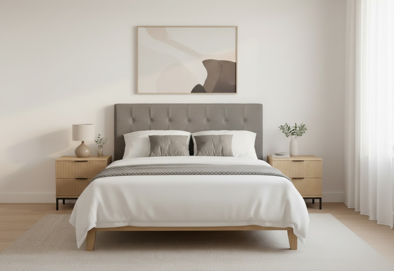 BENTON Dark Grey Queen Headboard – image 1 of 4