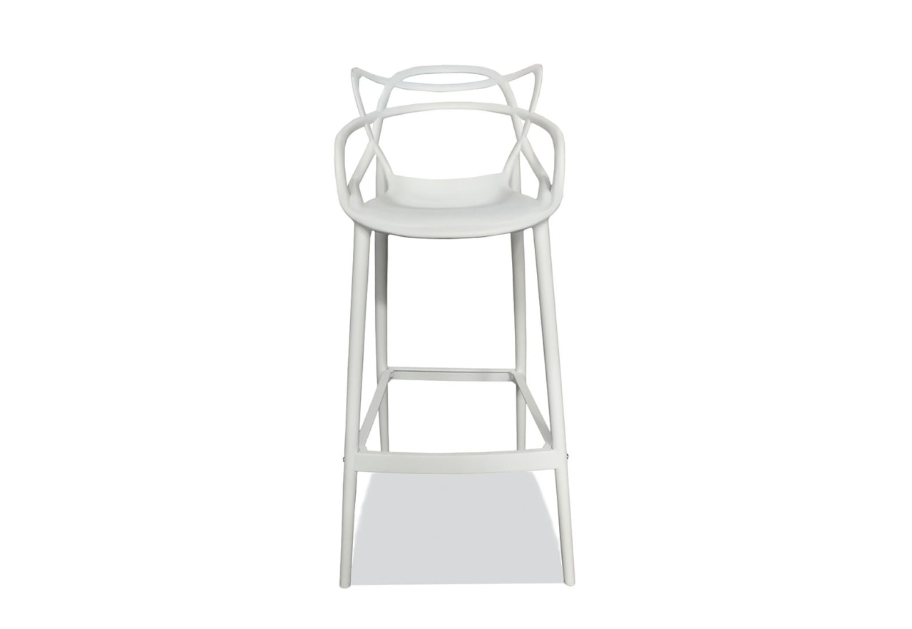 HERRERA White Replica Philippe Masters Bar Stool – image 4 of 6