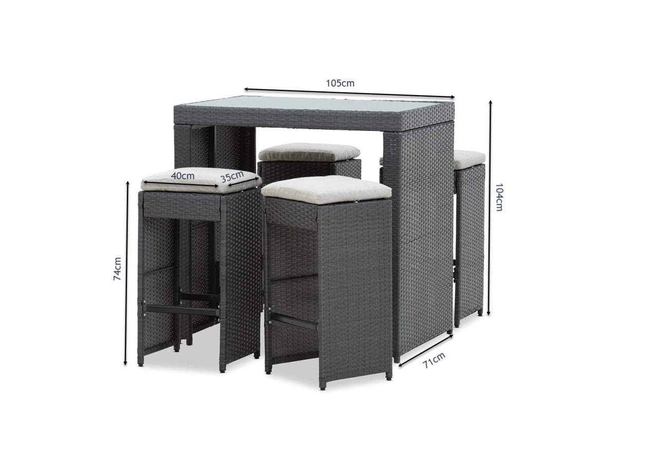 CUETA 5Pce Outdoor Bar Setting – image 11 of 13