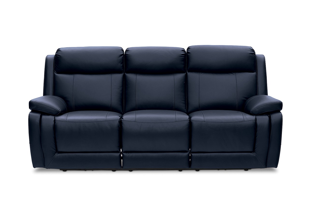 SAN MARCO Leather 3 Seater Recliner Lounge – image 1 of 2