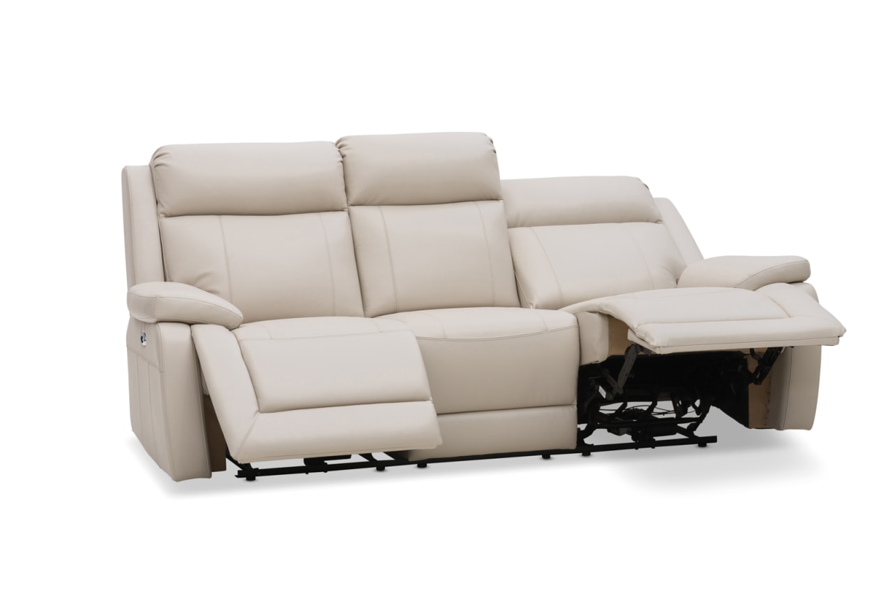 SAN MARCO Leather 3 Seater Recliner Lounge – image 4 of 4