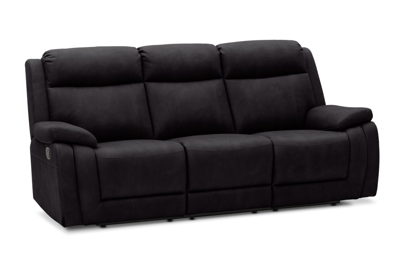 SAN MARCO Fabric 3 Seater Sofa with 2 Inbuilt Recliners – image 2 of 4