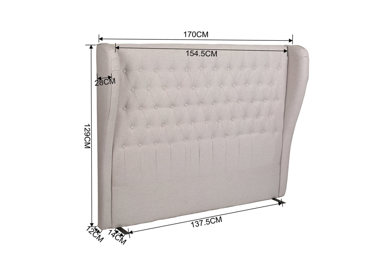 BARNSLEY Cream Queen Headboard – image 6 of 6