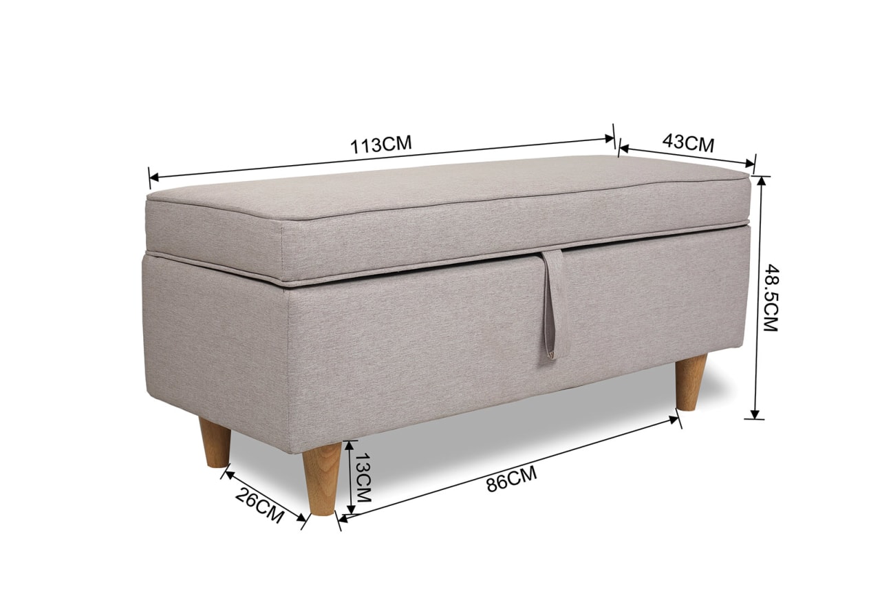 MIDDLESBROUGH Off-White Storage Bench – image 5 of 6