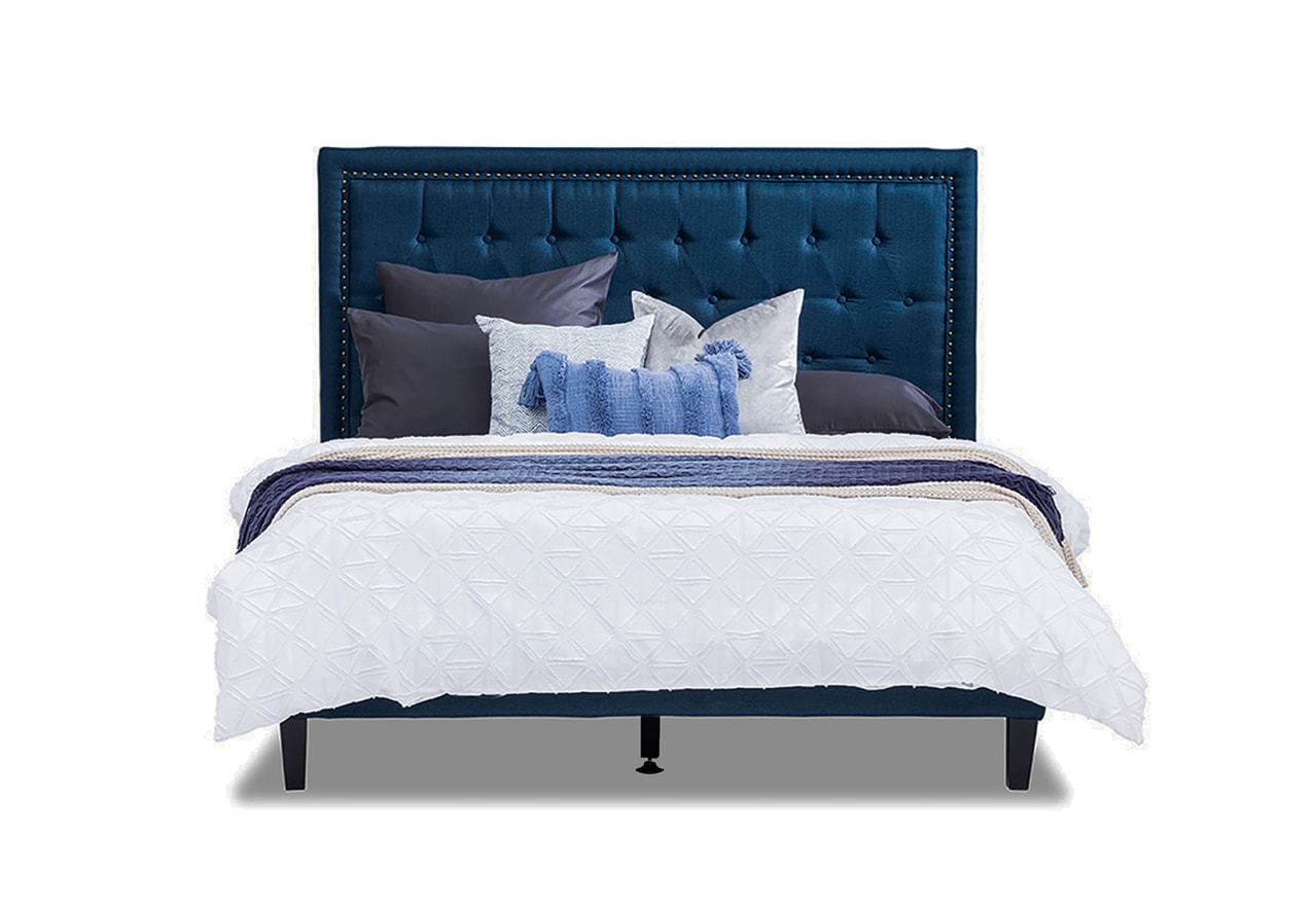 ARNOLD Navy Queen Bed – image 4 of 22