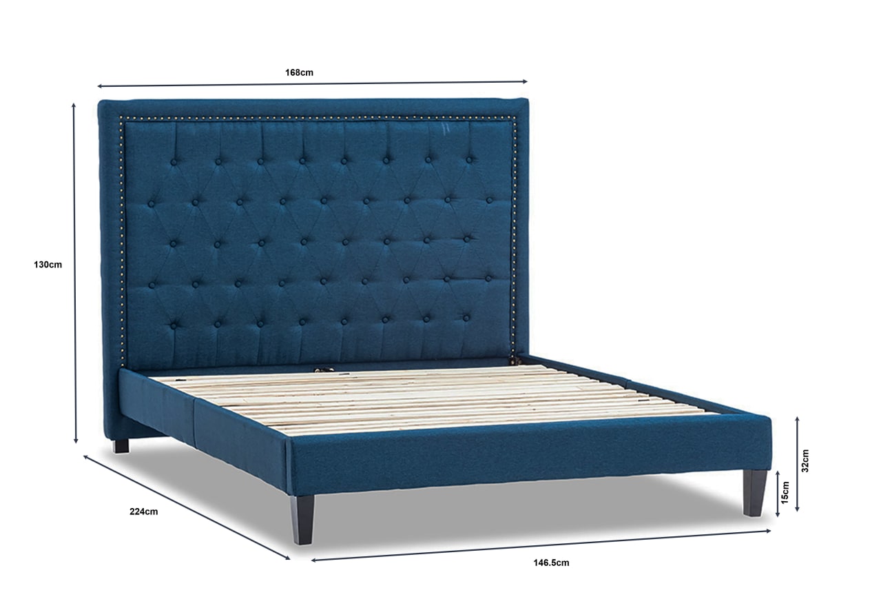 ARNOLD Navy Queen Bed – image 19 of 22