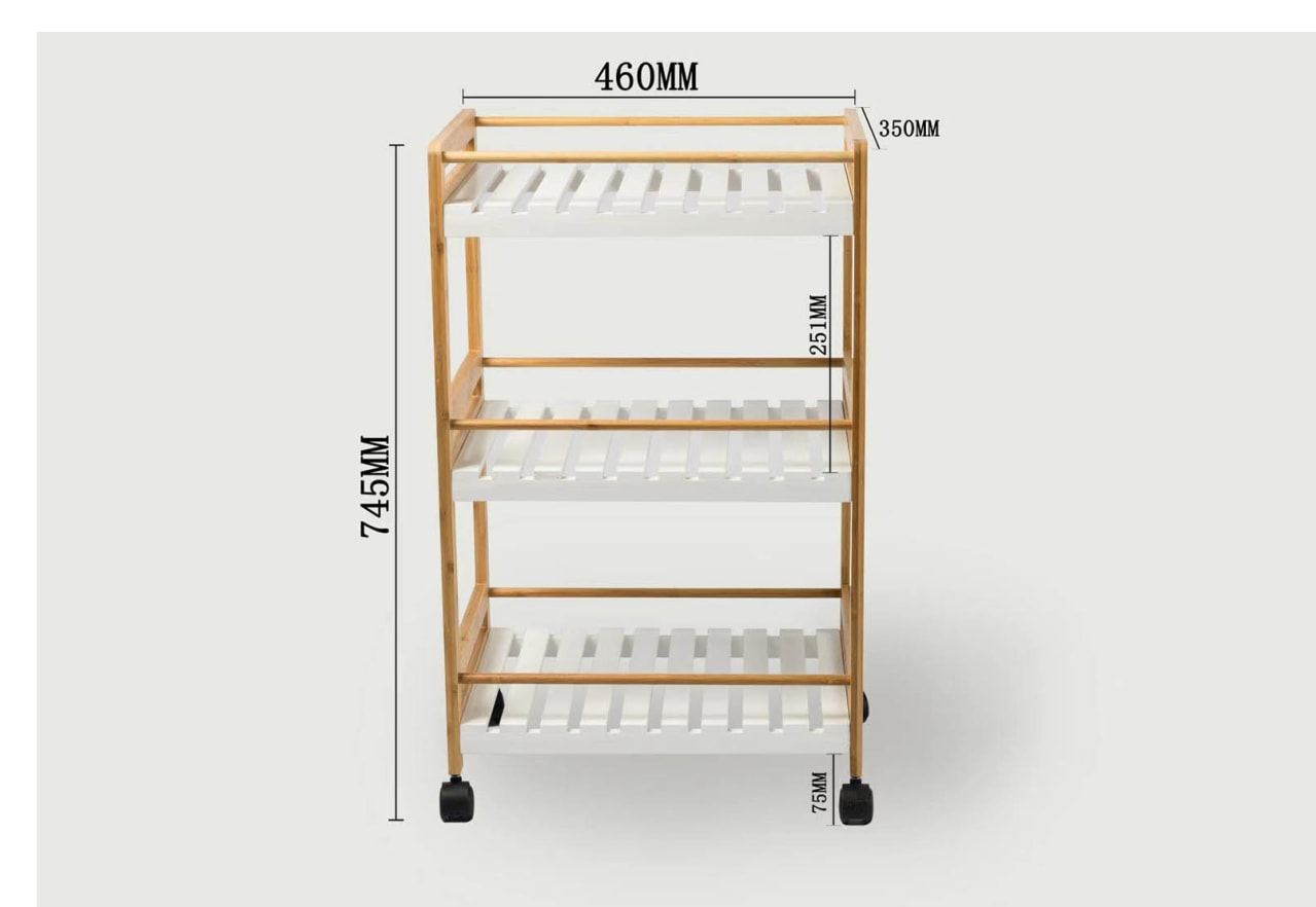 ARLON 3 Tier Bar Cart – image 6 of 7