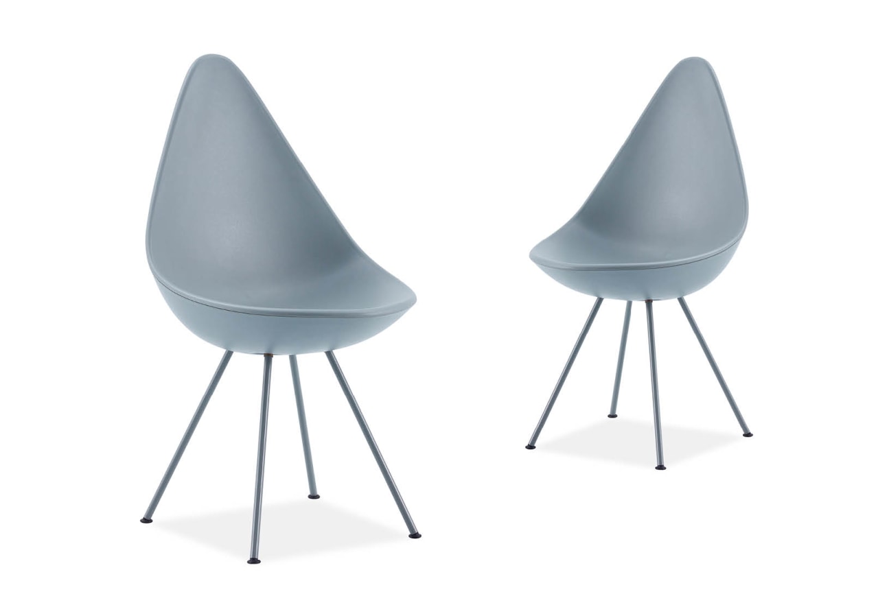 RIGOLET Set of 2 Grey Dining Chairs – image 1 of 7