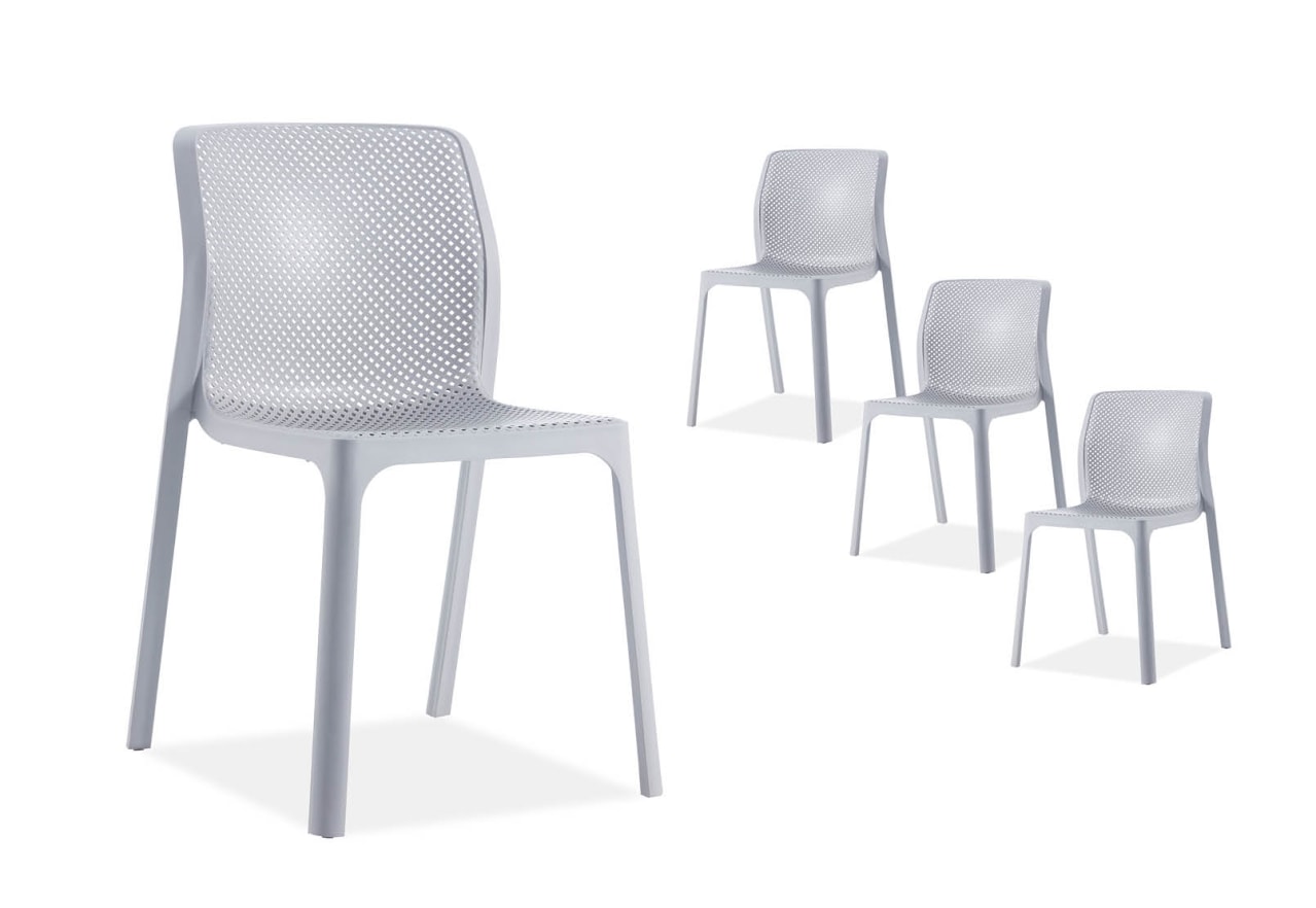 SINGLETON Set of 4 Grey OD Chairs – image 1 of 4